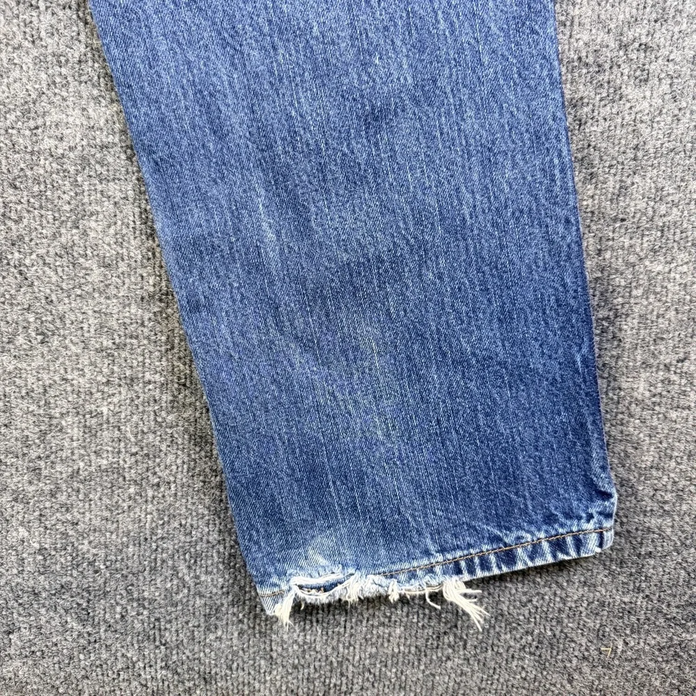 Tommy Hilfiger Jeans Mens 37X31 Blue Denim Classic Straight‎ Leg Mid Rise Cotton